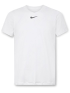 Nike Tennis - Court Advantage Slim-Fit Logo-Print Recycled Dri-FIT Tennis T-Shirt - White