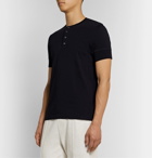 TOM FORD - Slim-Fit Cotton-Jersey Henley T-Shirt - Blue