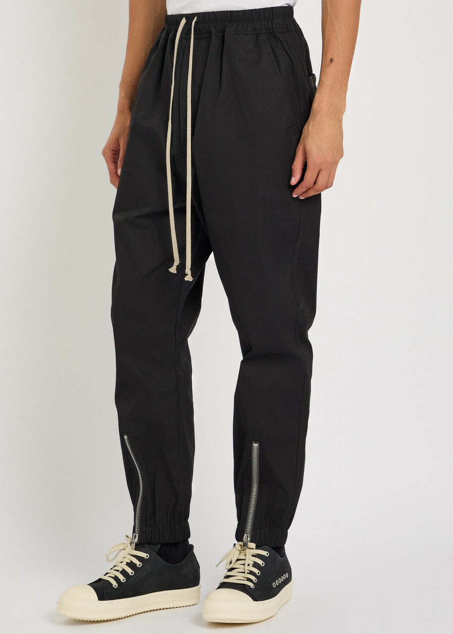Rick Owens Tecuatl Stretch-cotton Trousers Black