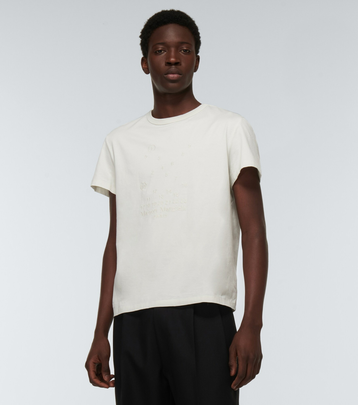 Maison Margiela - Embroidered cotton jersey T-shirt Maison Margiela