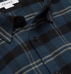 FRAME - Checked Cotton-Flannel Shirt - Blue