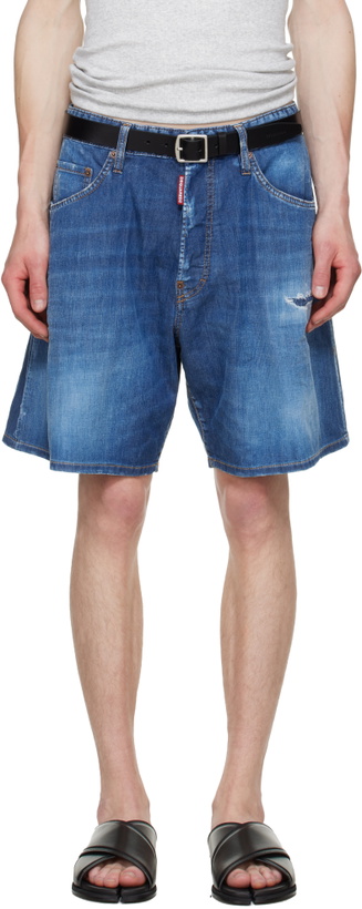 Photo: Dsquared2 Blue Medium Wash Denim Boxer Shorts
