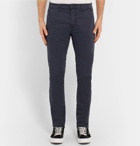 Nudie Jeans - Slim Adam Garment-Dyed Stretch Organic Cotton-Twill Trousers - Blue