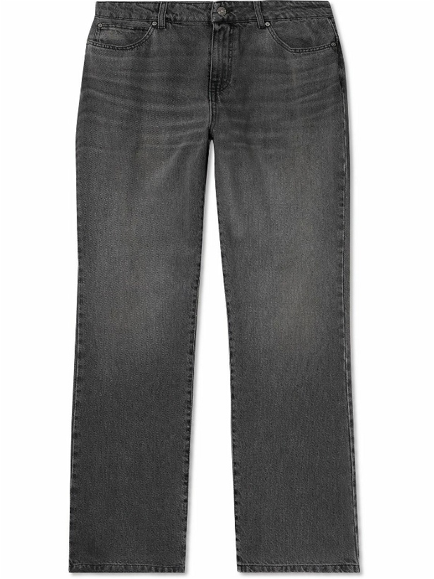 Photo: Guess USA - Straight-Leg Distressed Jeans - Black
