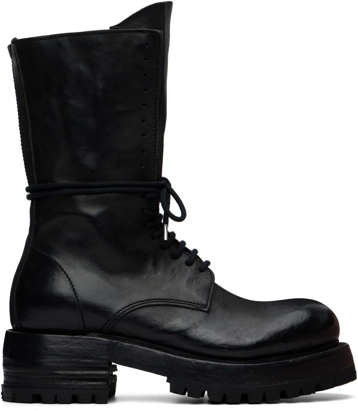 A DICIANNOVEVENTITRE Black Horse Luke High Biker Boots