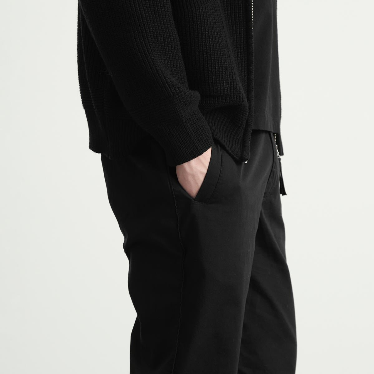 Folk Men's Drawcord Trouser in Black