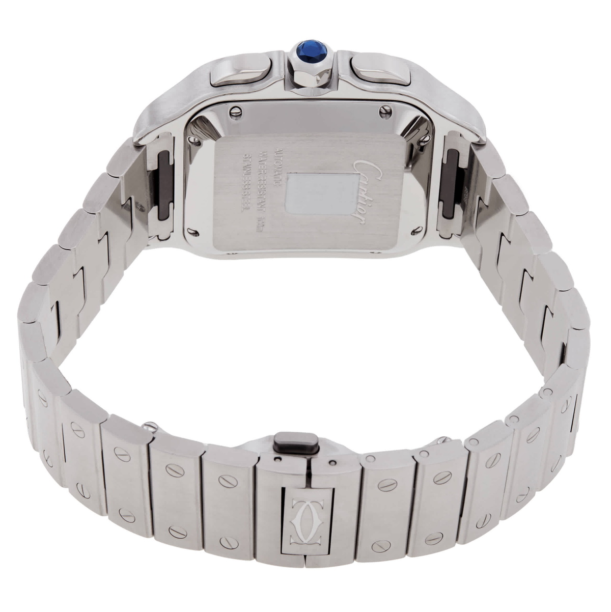Cartier Santos Chronograph Automatic Silver Dial Mens Watch WSSA0083