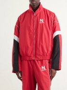 NAHMIAS - Logo-Embroidered Striped Nylon Jacket - Red
