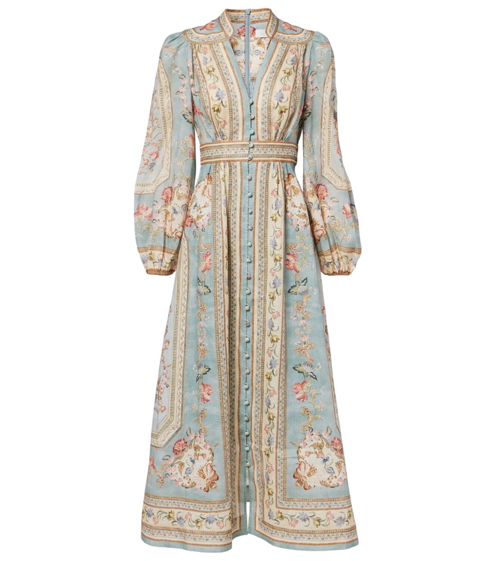 Photo: Zimmermann Roselight floral linen midi dress