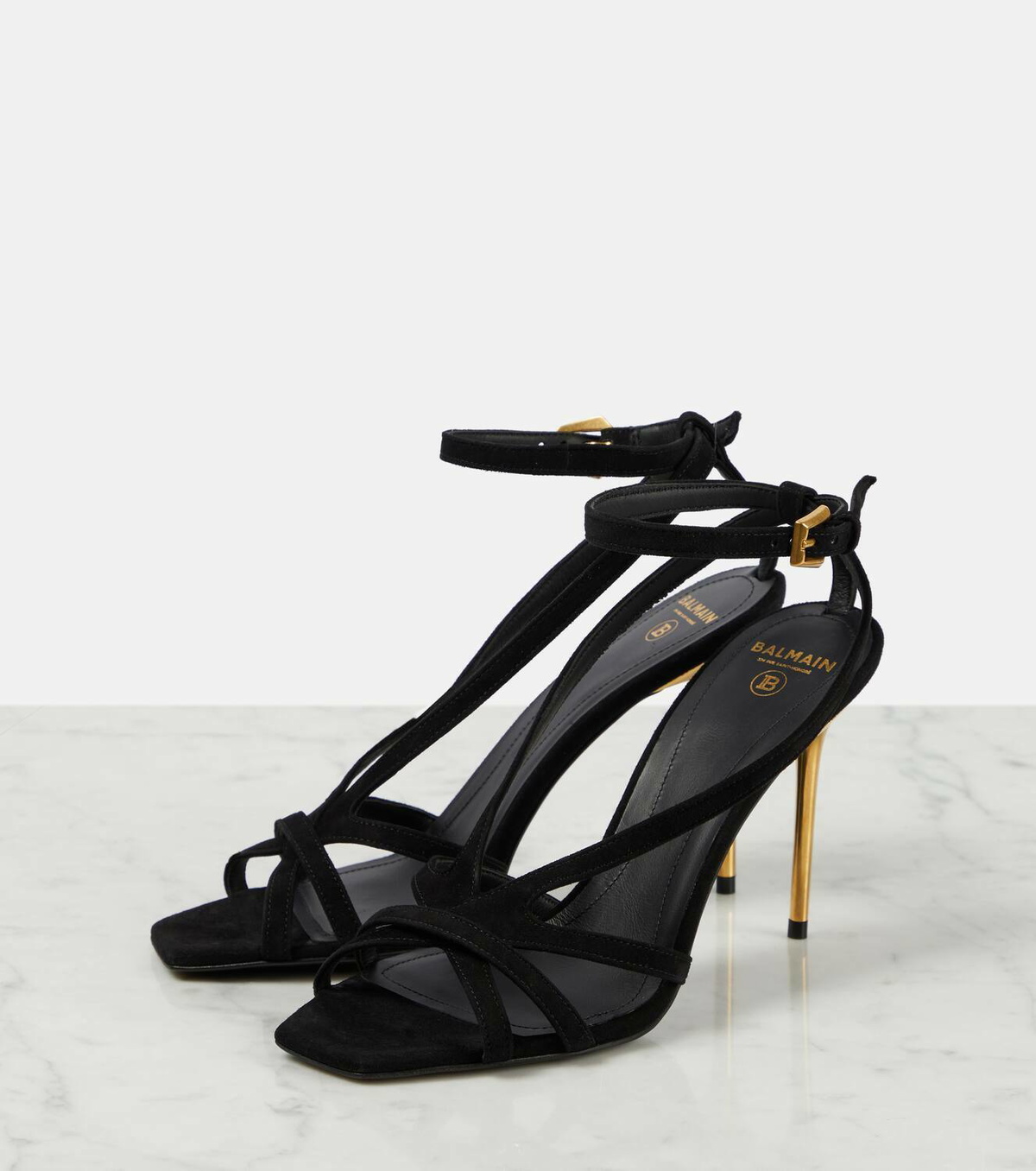 Balmain Ruby 95 suede sandals Balmain