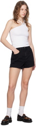 Ksubi Black Rise N Hi Denim Shorts