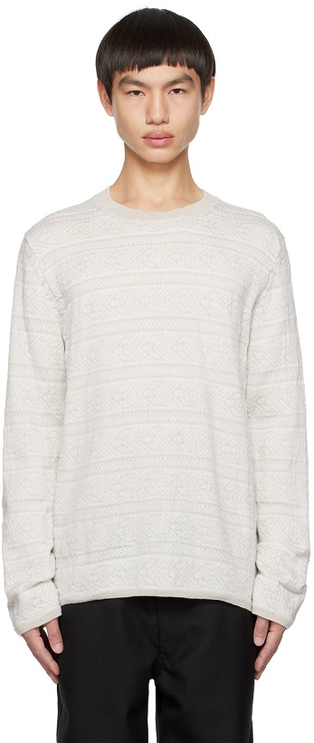 Photo: Comme des Garçons Shirt Gray Graphic Sweater