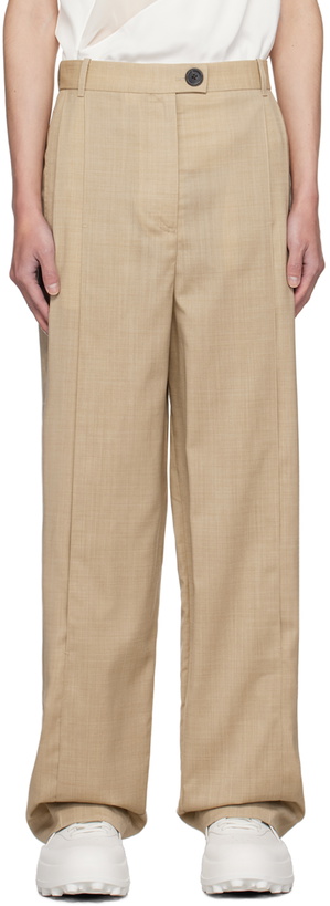 Photo: Peter Do Taupe Front Slit Trousers