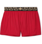 Versace - Slim-Fit Short-Length Swim Shorts - Red