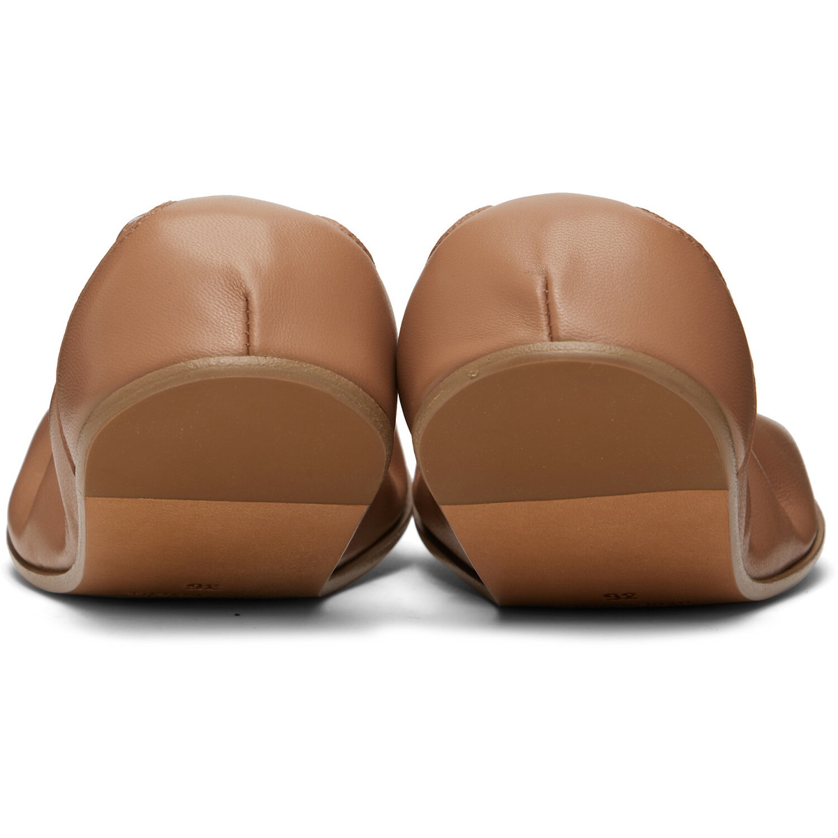 MM6 Maison Margiela Brown Numeric Anatomic Ballerina Flats