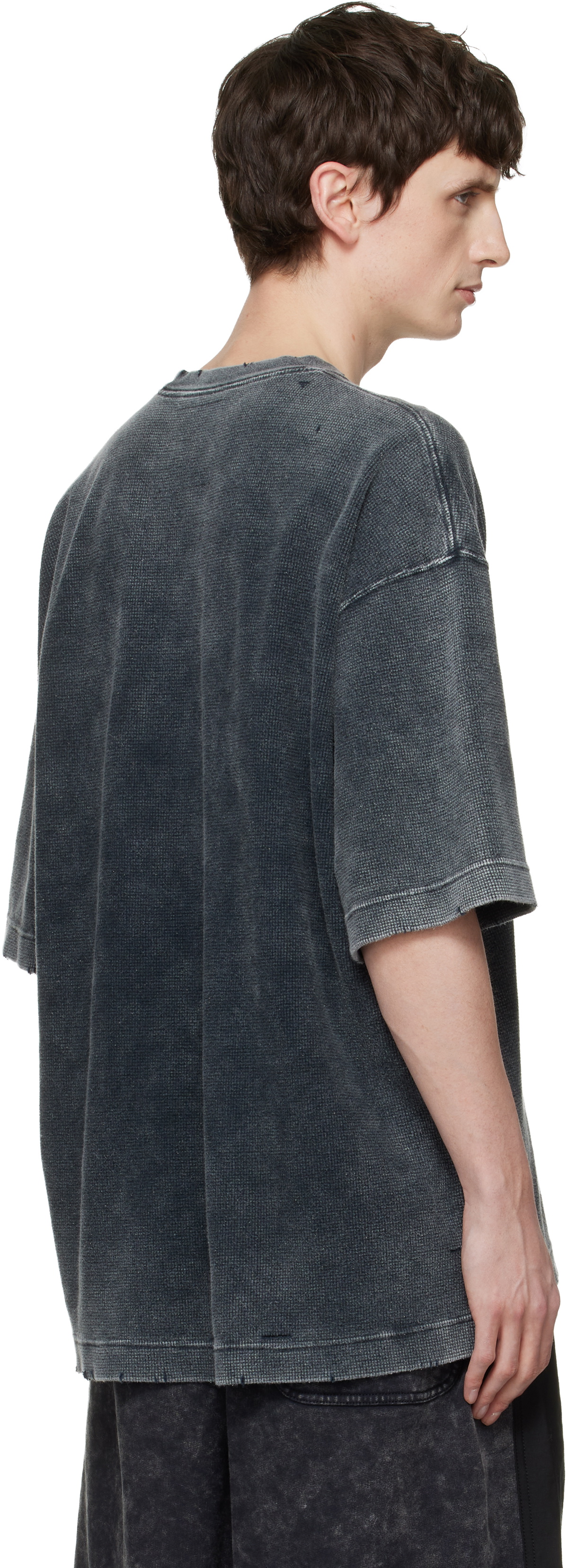 Maison MIHARA YASUHIRO Black Bleached Thermal T-shirt