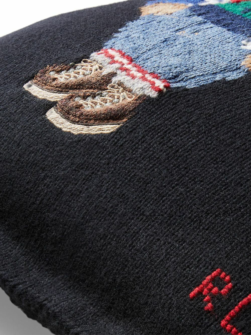 Ralph Lauren Home Black Ski Polo Bear Pillow