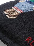 Ralph Lauren Home Black Ski Polo Bear Pillow