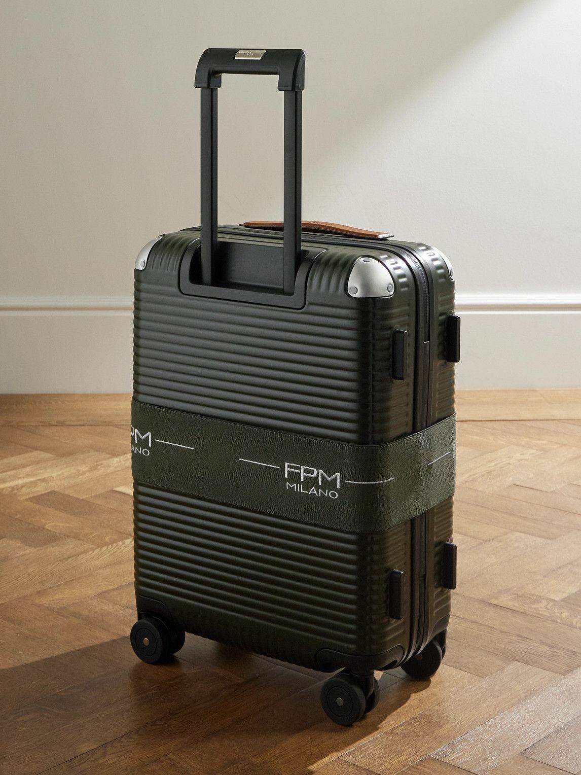 FPM Milano - Bank Zip Deluxe M 55cm Leather-Trimmed Polycarbonate Spinner Carry-On Suitcase