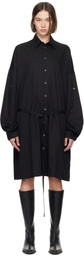 Ann Demeulemeester Black Slouchy Shirt Midi Dress