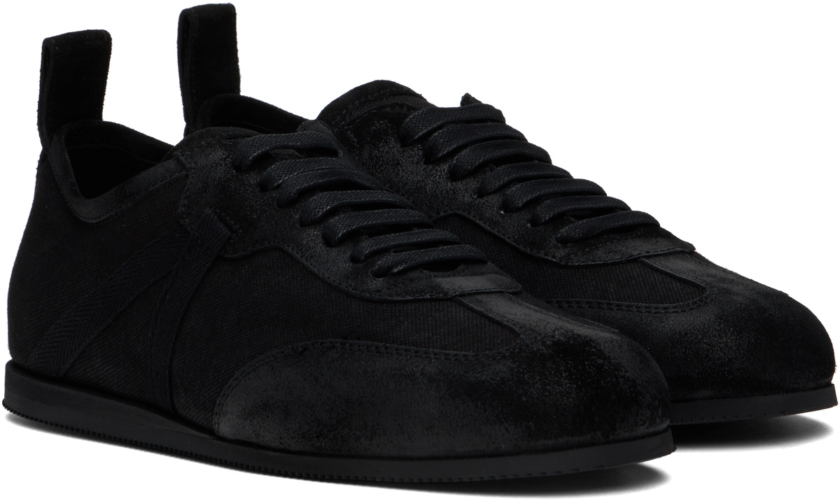 Ann Demeulemeester Black Siru Low-Top Boxing Sneakers