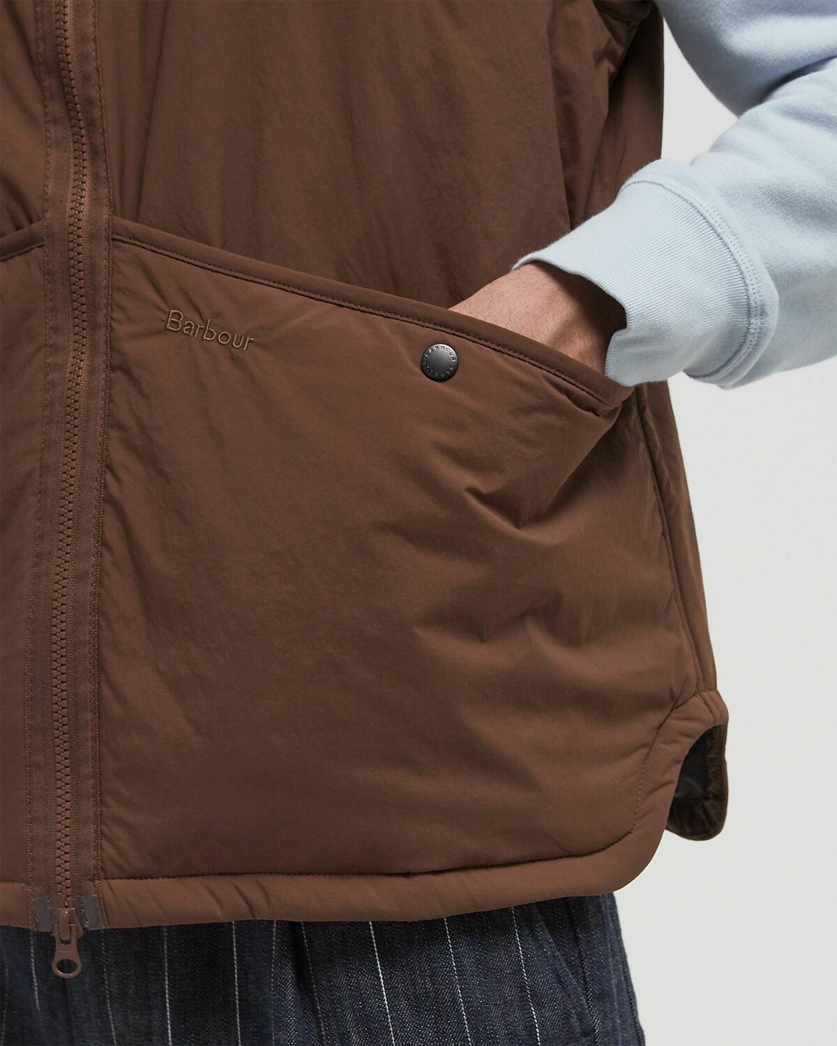 Barbour Re-Engineered Liddesdale Gilet Brown Mens Vest