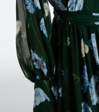 Erdem Floral silk voile gown