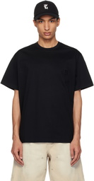 WOOYOUNGMI Black Cotton Back Logo T-shirt