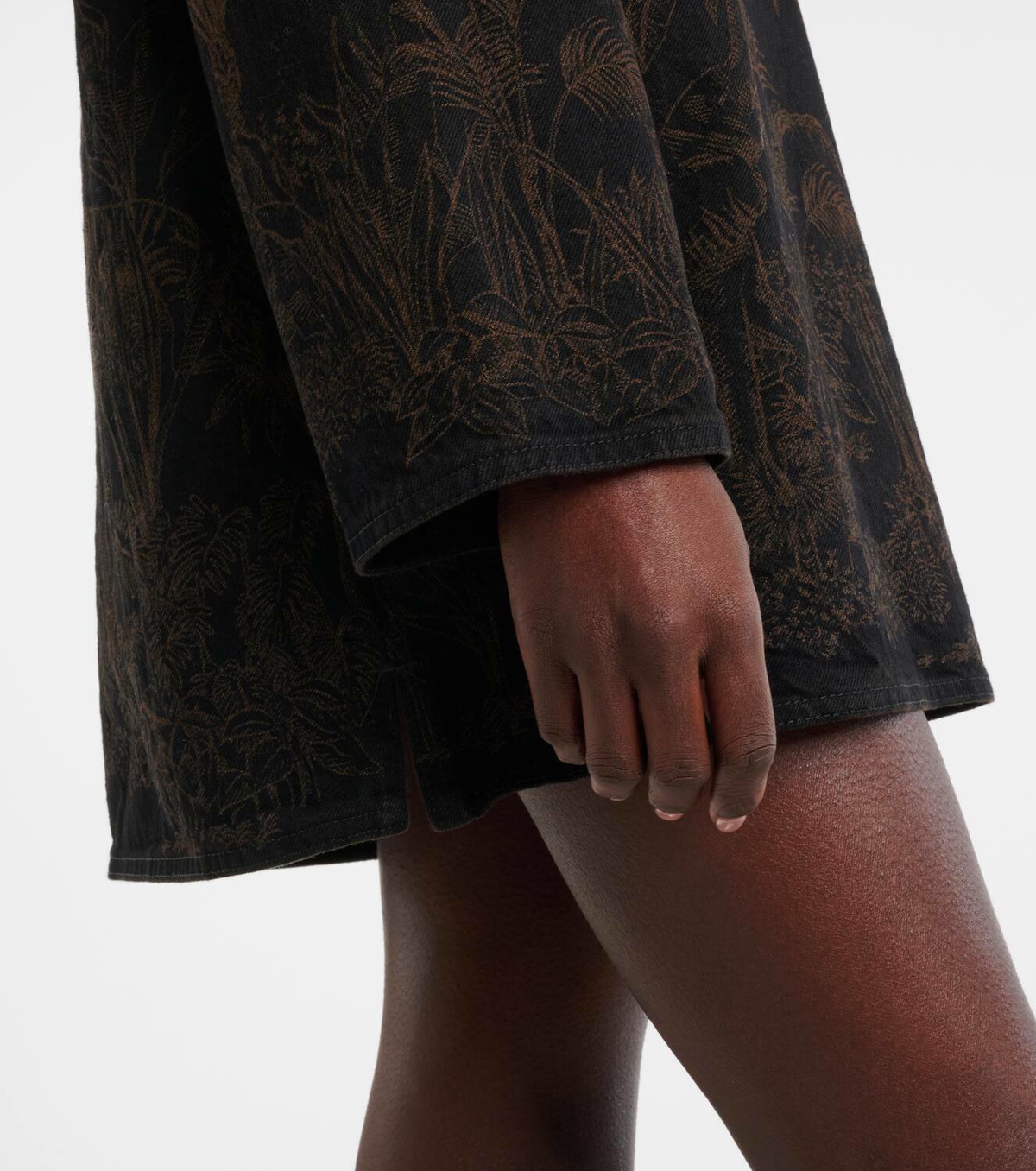 Alanui Jungle Toile De Jouy denim top
