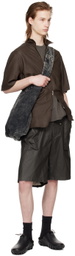 Omar Afridi Brown Flap Shorts
