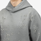 AMIRI Men's MA Shotgun Embroidered Logo Hoodie in Grey