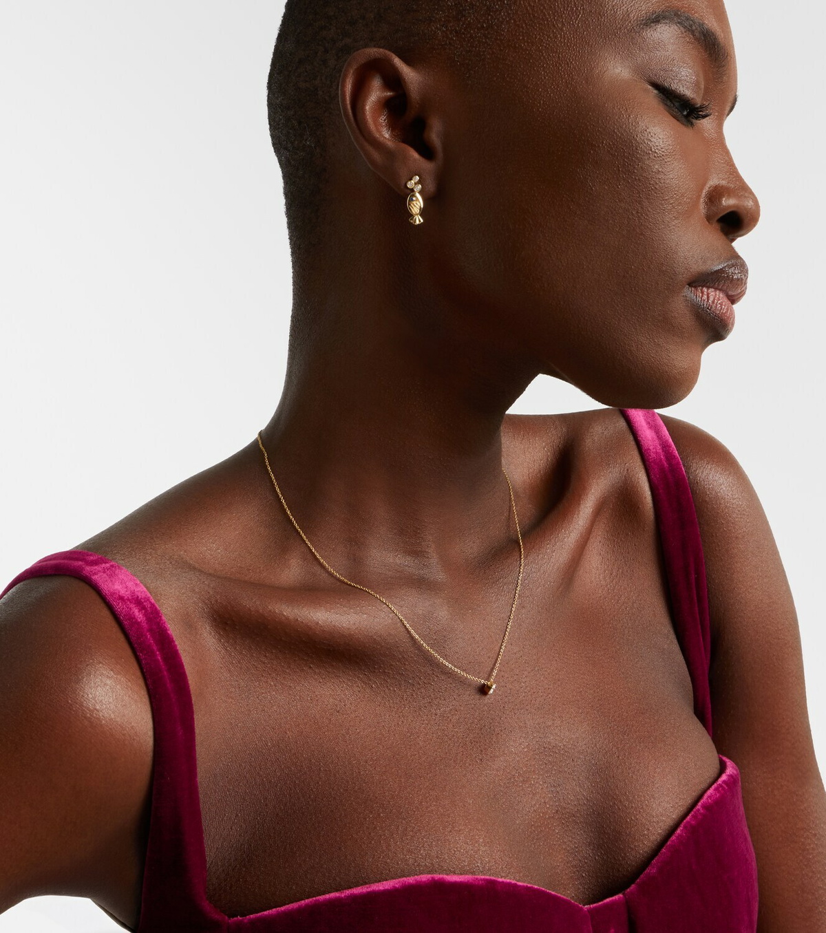 Yvonne Léon Sous L'eau 9kt gold earrings with diamonds and sapphires
