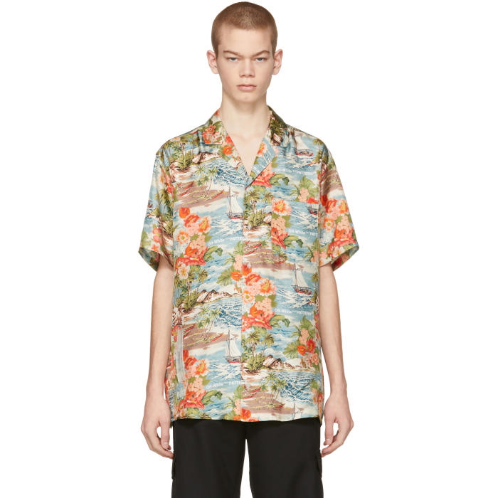 Photo: Off-White Multicolor Silk Hawaiian Shirt