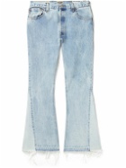 Gallery Dept. - 90210 La Flare Distressed Patchwork Recycled Flared Jeans - Blue