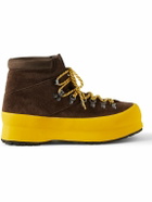 Diemme - Throwing Fits Rosset Rubber-Trimmed Suede Platform Boots - Brown