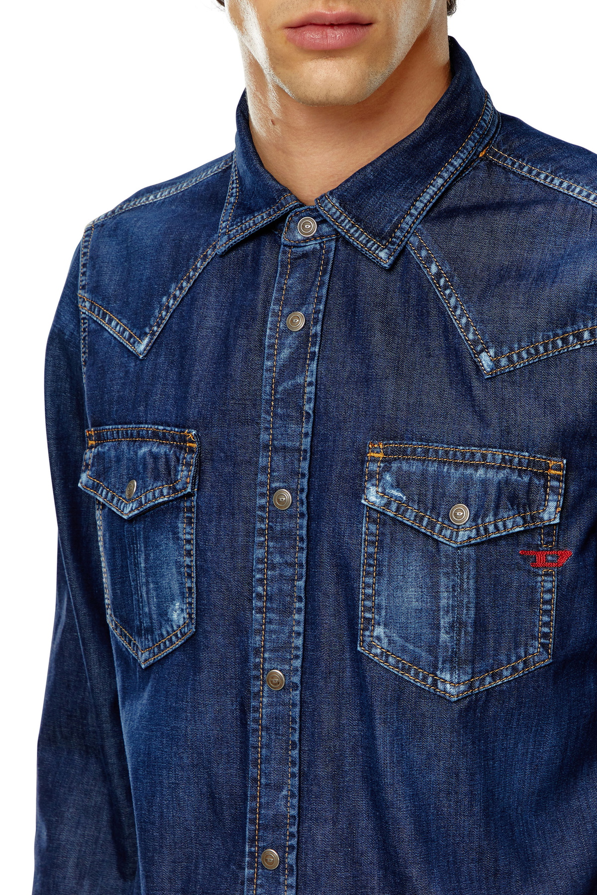 Diesel Overshirt in denim - Denim Shirts Mens in Blue Diesel