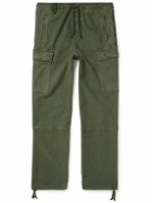 MANAAKI - Rua Straight-Leg Cotton and Lyocell-Blend Twill Drawstring Cargo Trousers - Green