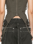 Elena Velez Algae Green Front Slit Top