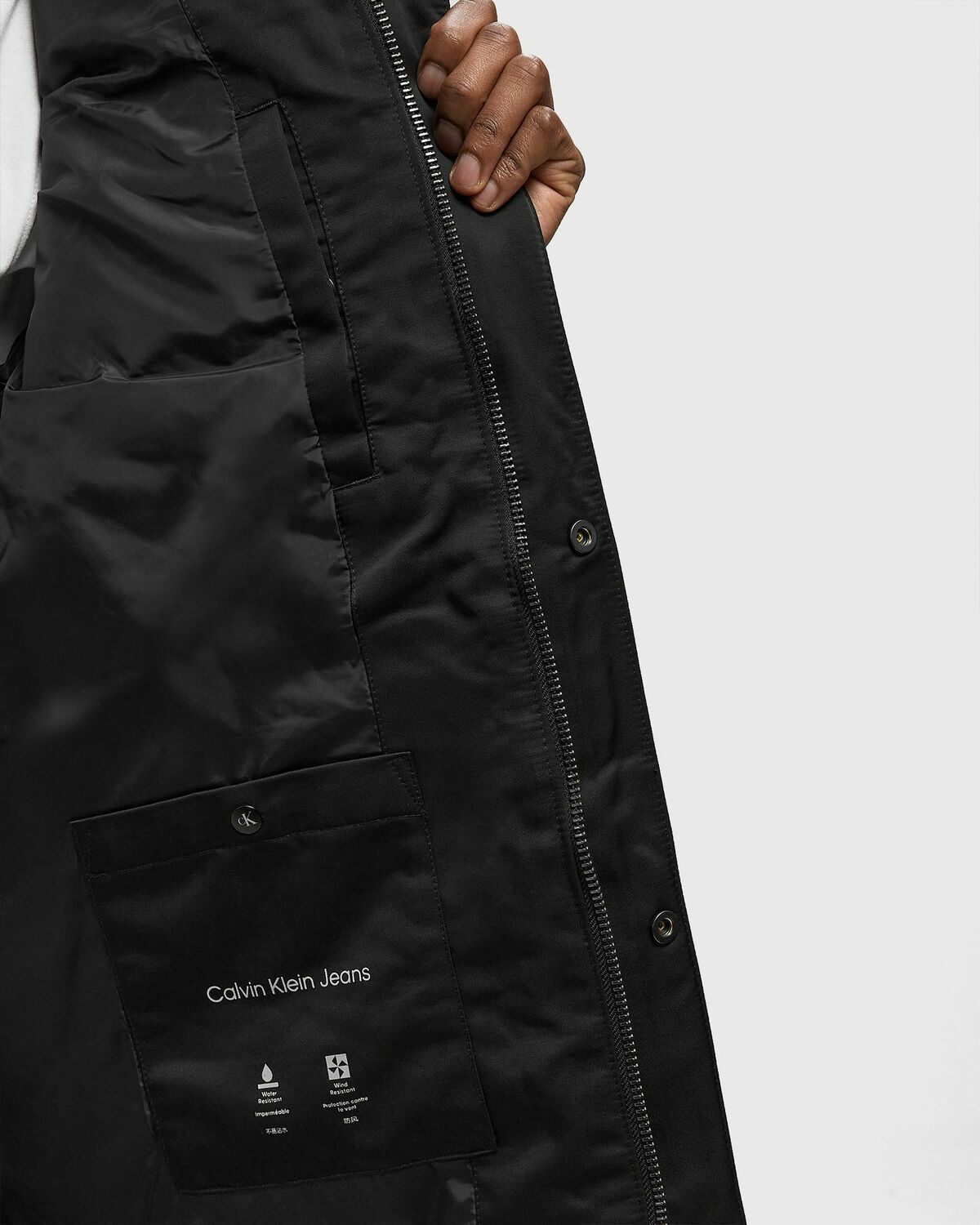 Calvin Klein Jeans LS CORDUROY MIXED MEDIA PUFFER JACKET Black Mens Down & Puffer Jacket