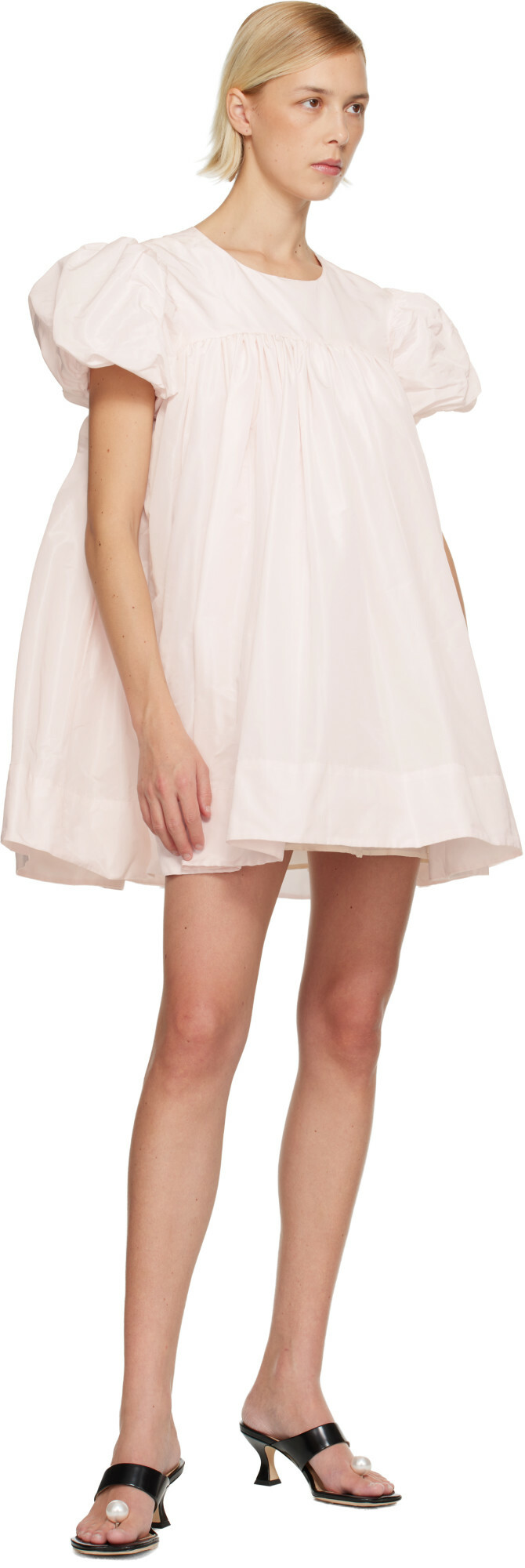 Sandy Liang Pink Miyo Minidress
