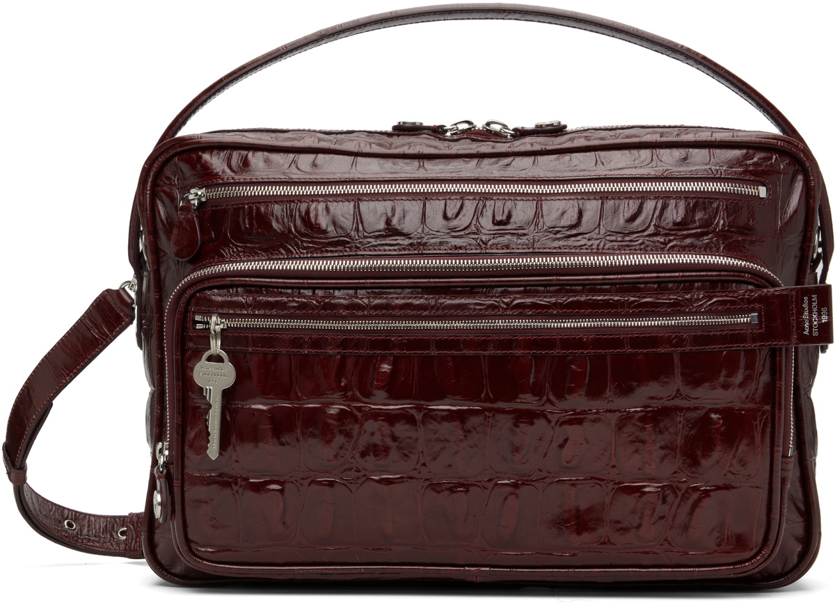 Acne Studios Burgundy Camero Camera Shoulder Bag Acne Studios