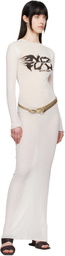 032c White Black Sun Fine Rib Maxi Dress