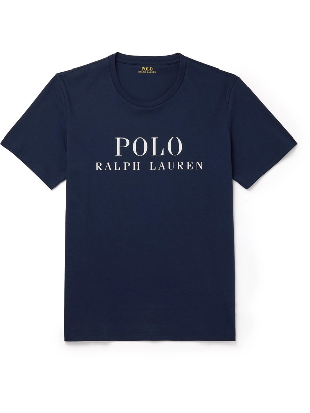 Photo: POLO RALPH LAUREN - Logo-Print Cotton-Jersey Pyjama T-Shirt - Blue