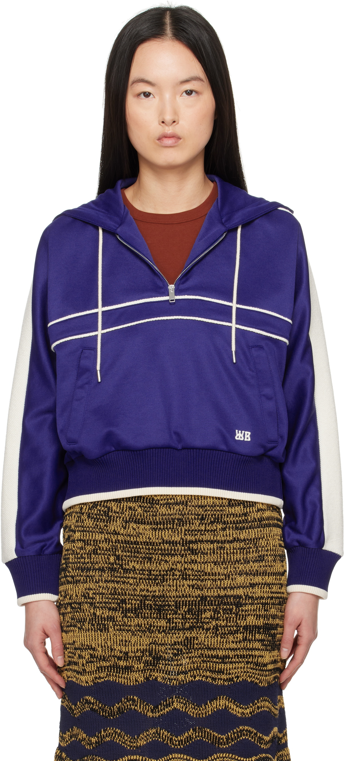 Wales Bonner Navy Mantra Hoodie Wales Bonner