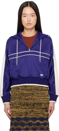 Wales Bonner Navy Mantra Hoodie