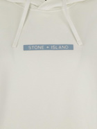 Stone Island White Logo Hoodie