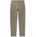 Incotex - Slim-Fit Puppytooth Virgin Wool-Blend Trousers - Brown