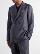 Slowear - Double-Breasted Wool Woven Suit - Gray
