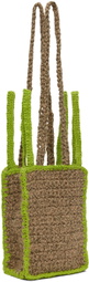 Serapis SSENSE Exclusive Beige & Green Bag