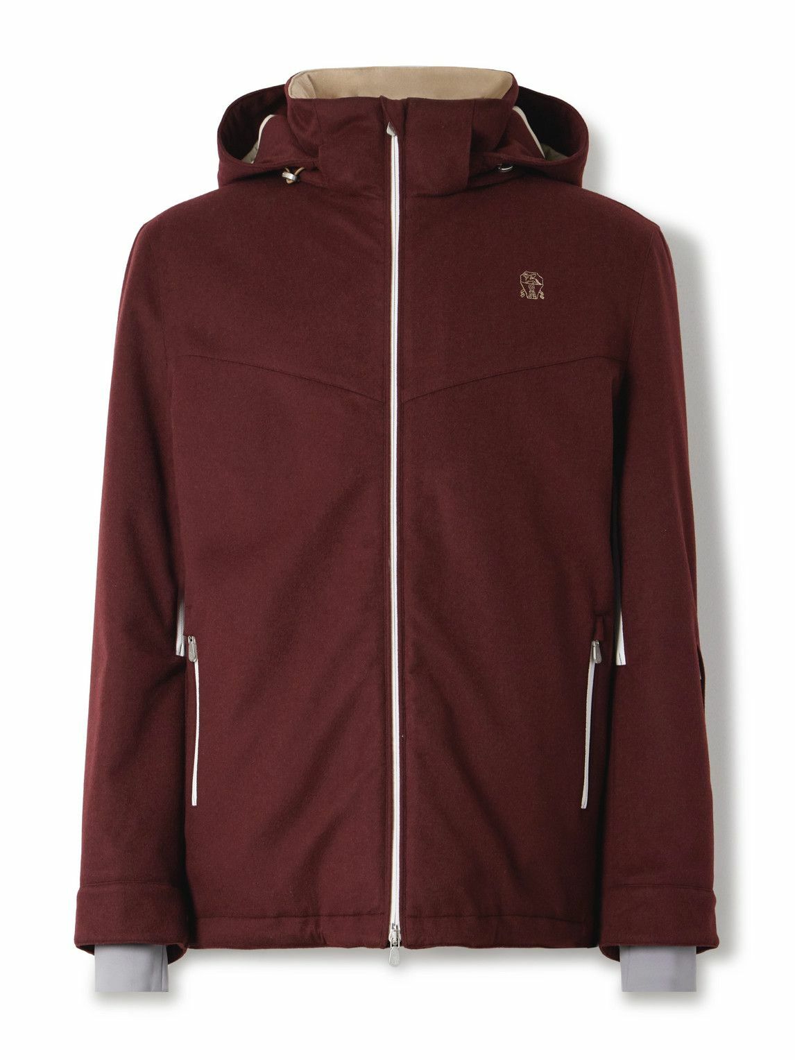 Brunello Cucinelli - Logo-Embroidered Padded Wool Hooded Ski